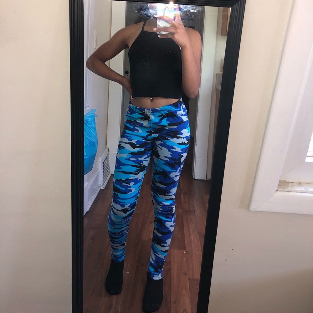 Camo blue leggings